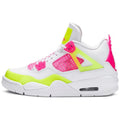 white Air Jordan 4 Retro Neon