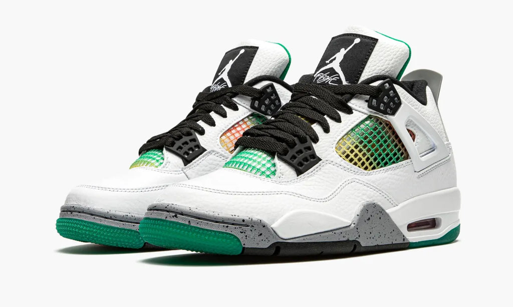Jordan 4 Retro White Lucid Green - Hình 4