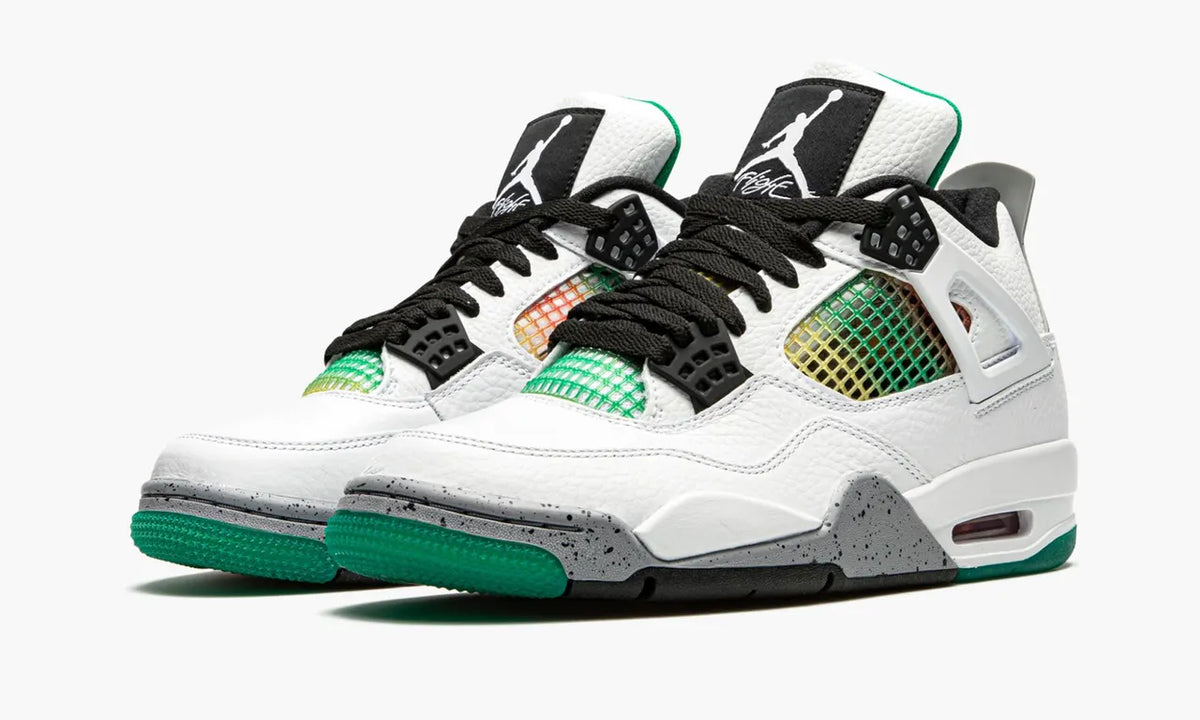 Jordan 4 Retro White Lucid Green - Hình 4