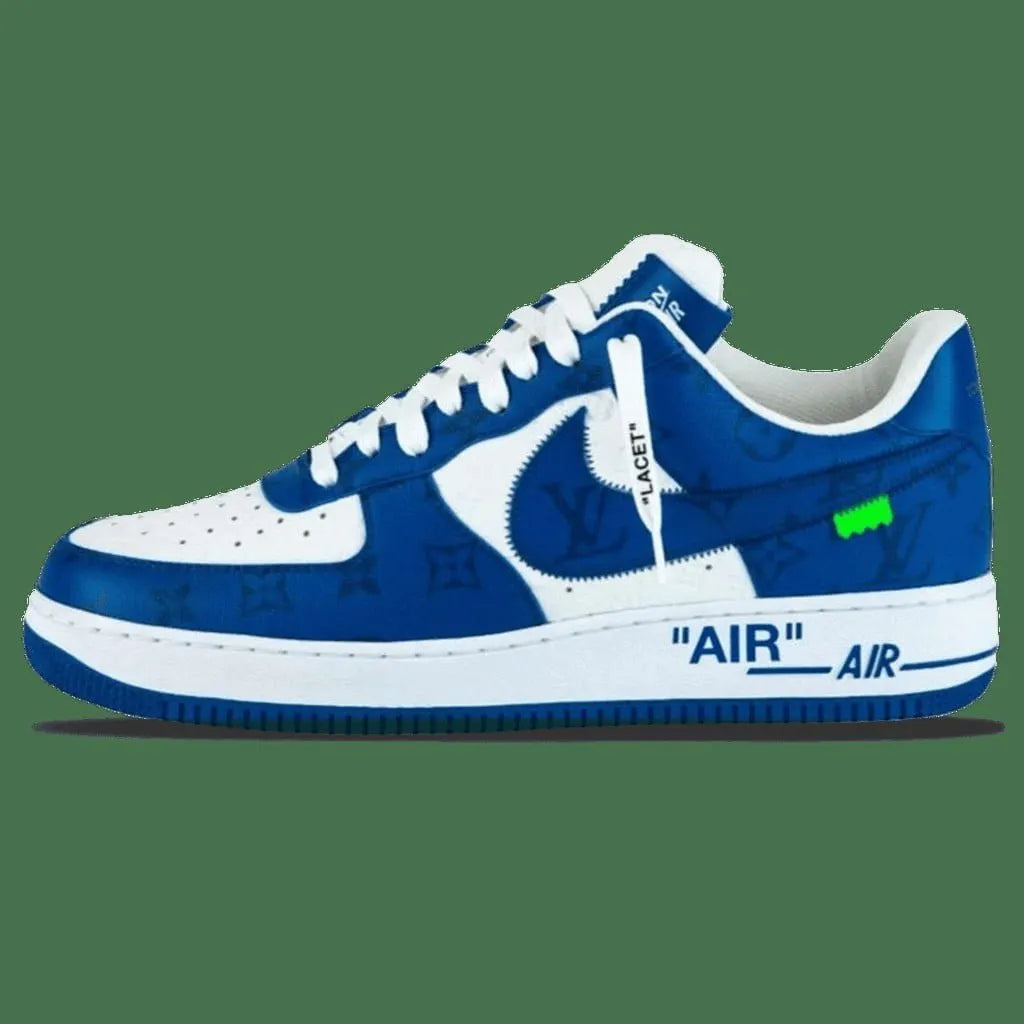 monogram LV Nike Air Force 1 Blue - Hình 4