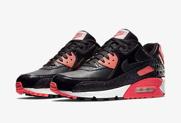 Nike Air Max 90 Black Infrared Croc - Hình 3