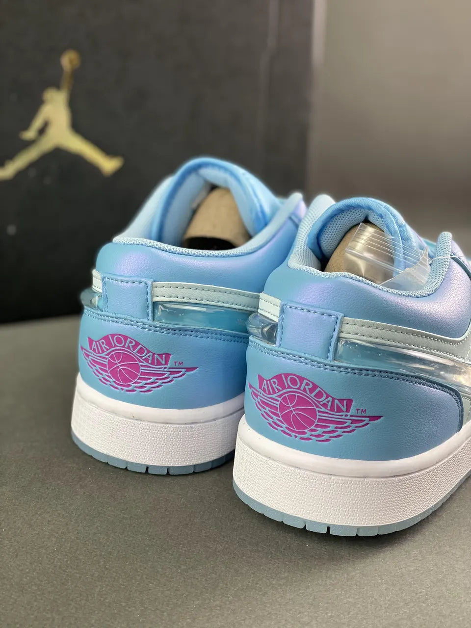 Air Jordan 1 Low sneakers: Top 1 Premium Iridescent Blue Edition