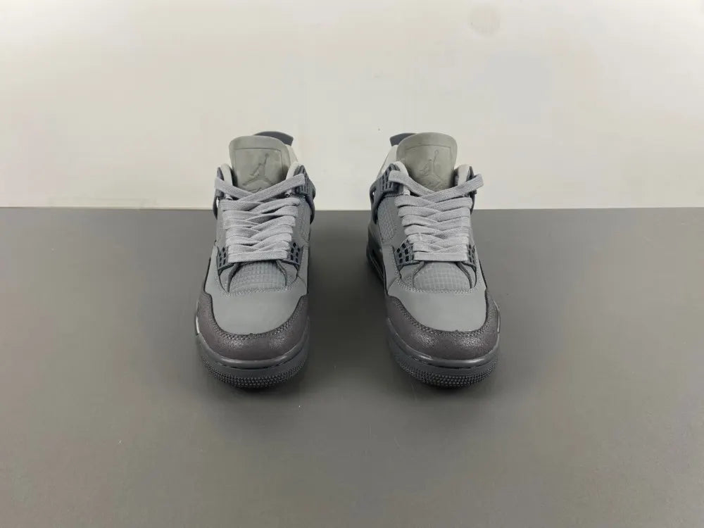 premium Air Jordan 4 Retro Grey Suede - Hình 4