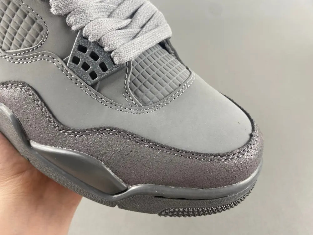 premium Air Jordan 4 Retro Grey Suede - Hình 12