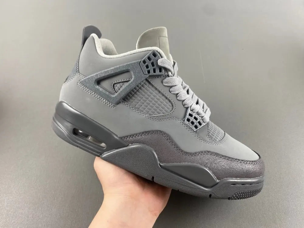 premium Air Jordan 4 Retro Grey Suede - Hình 13