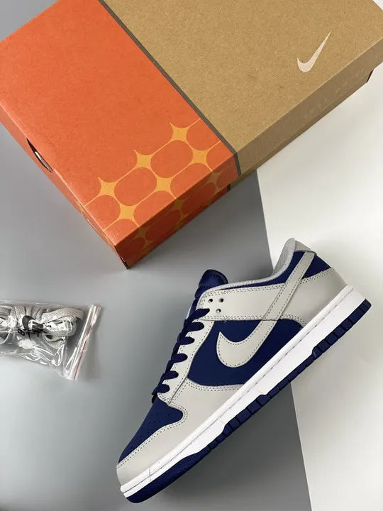 classic Nike Dunk Low Grey Navy - Hình 3