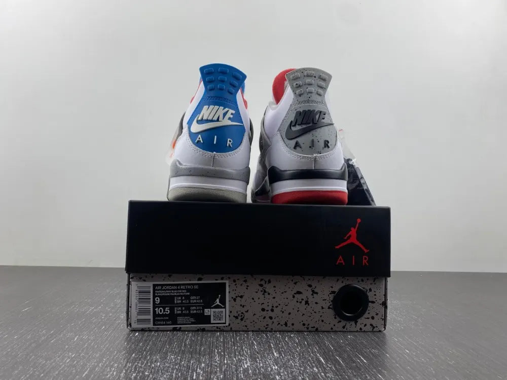 Air Jordan 4 Retro White Fire Red - Hình 2