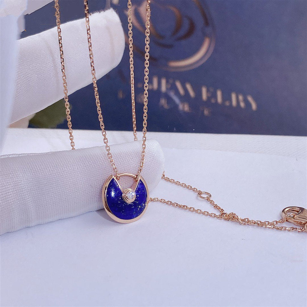 CARTIER AMULETTE ROSE GOLD AGATE NECKLACE