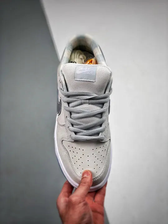 silver Nike Dunk Low Grey Fog - Hình 6