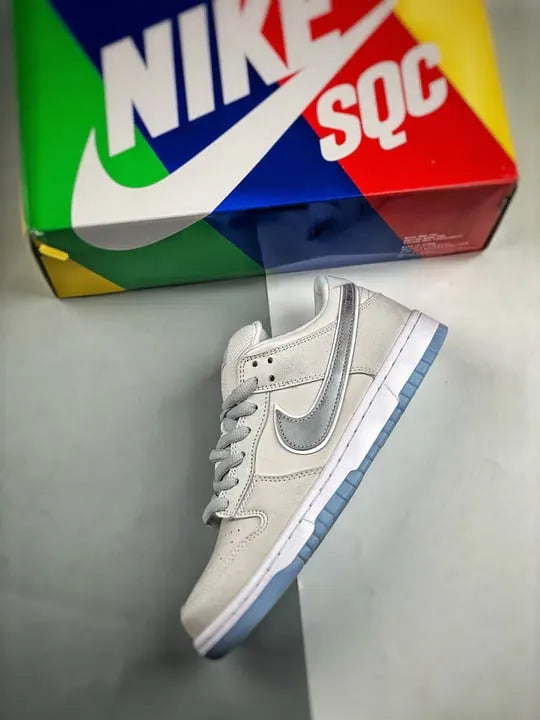 silver Nike Dunk Low Grey Fog - Hình 3