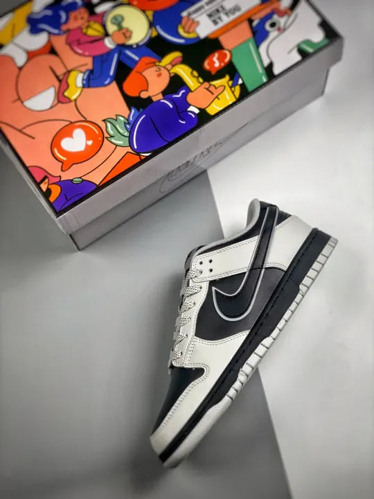 iconic Nike Dunk Low Grey Black - Hình 3