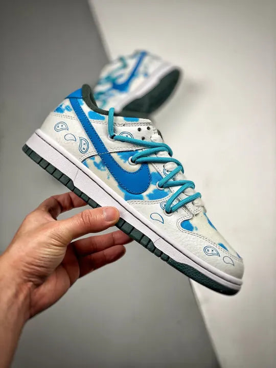 Nike Dunk Low Paisley White Blue - Hình 2
