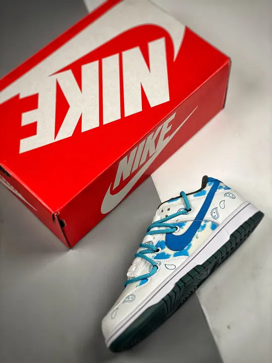 Nike Dunk Low Paisley White Blue - Hình 3