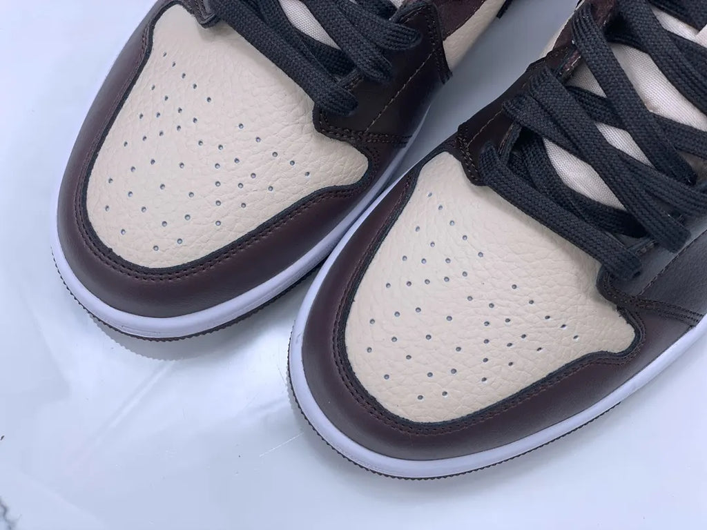 premium Air Jordan 1 Mid Brown Basalt - Hình 2