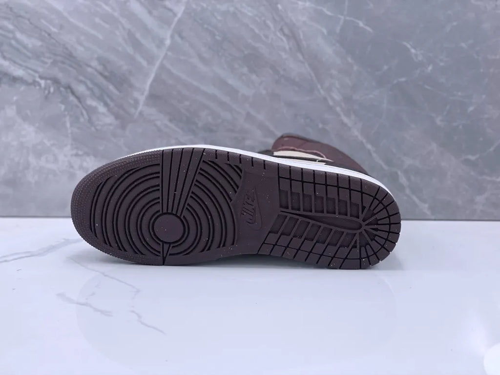 premium Air Jordan 1 Mid Brown Basalt - Hình 5