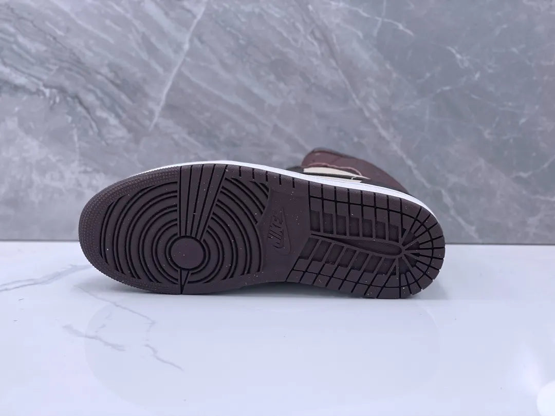 premium Air Jordan 1 Mid Brown Basalt - Hình 5
