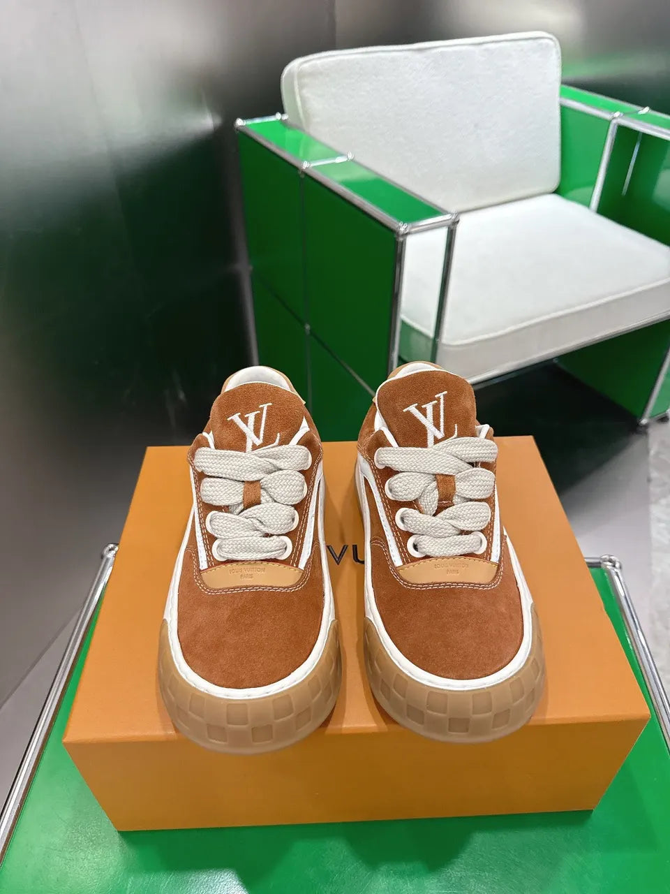 Louis Vuitton Brown Suede Skate