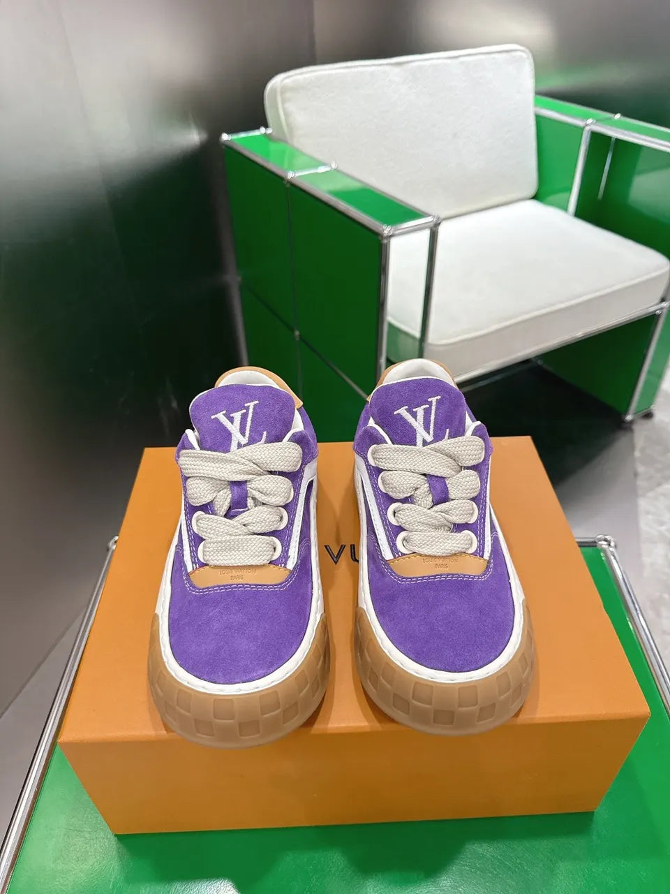 Louis Vuitton Purple Suede Trainer