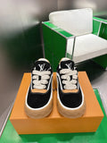 designer LV Black Suede Platform Sneakers