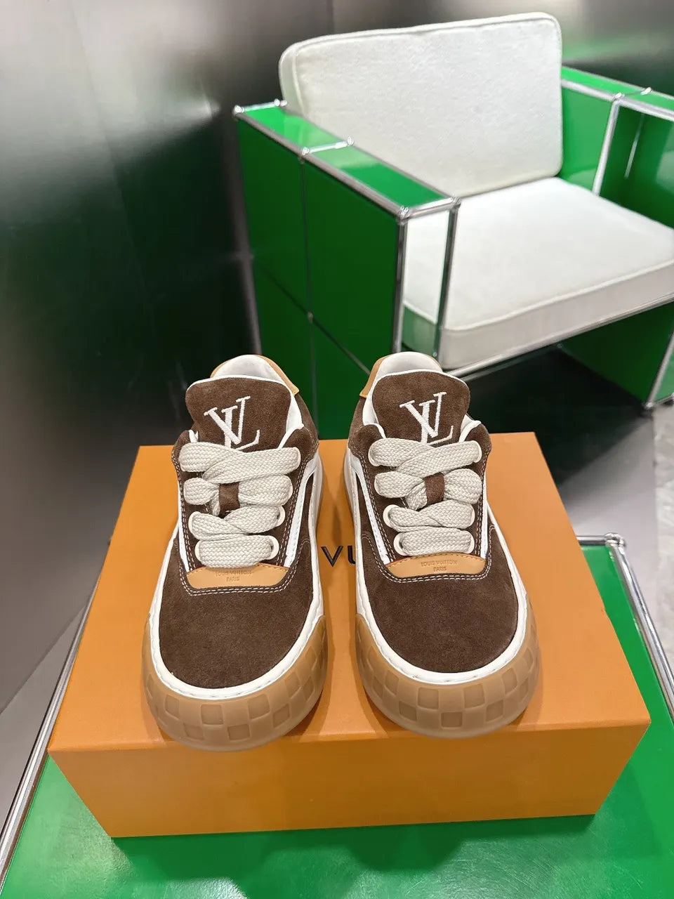 Brown Suede Casual Sneakers