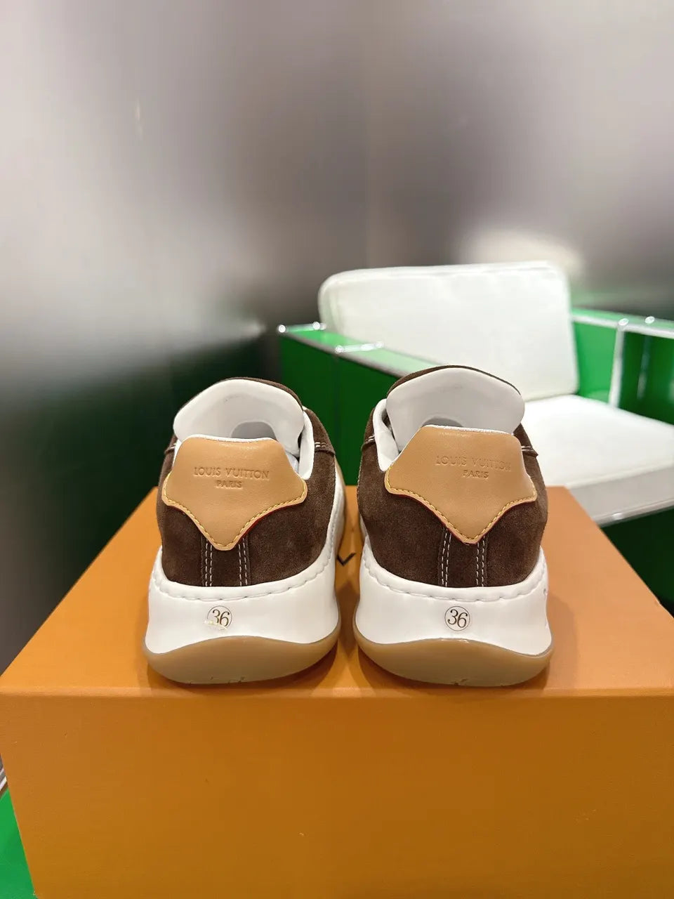Brown Suede Casual Sneakers - Hình 7