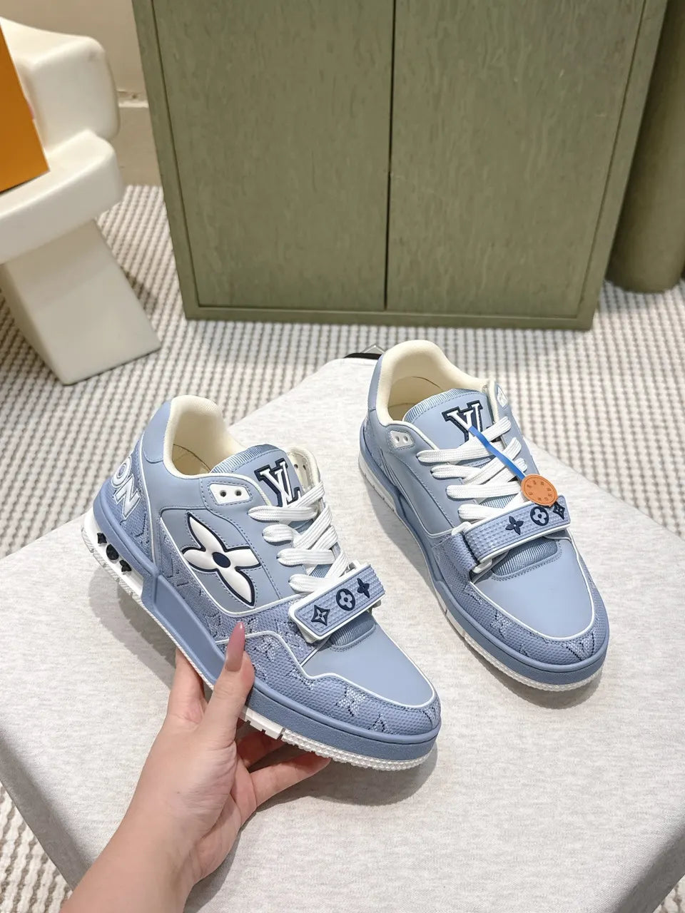 LV Sky Blue Trainers - Hình 2