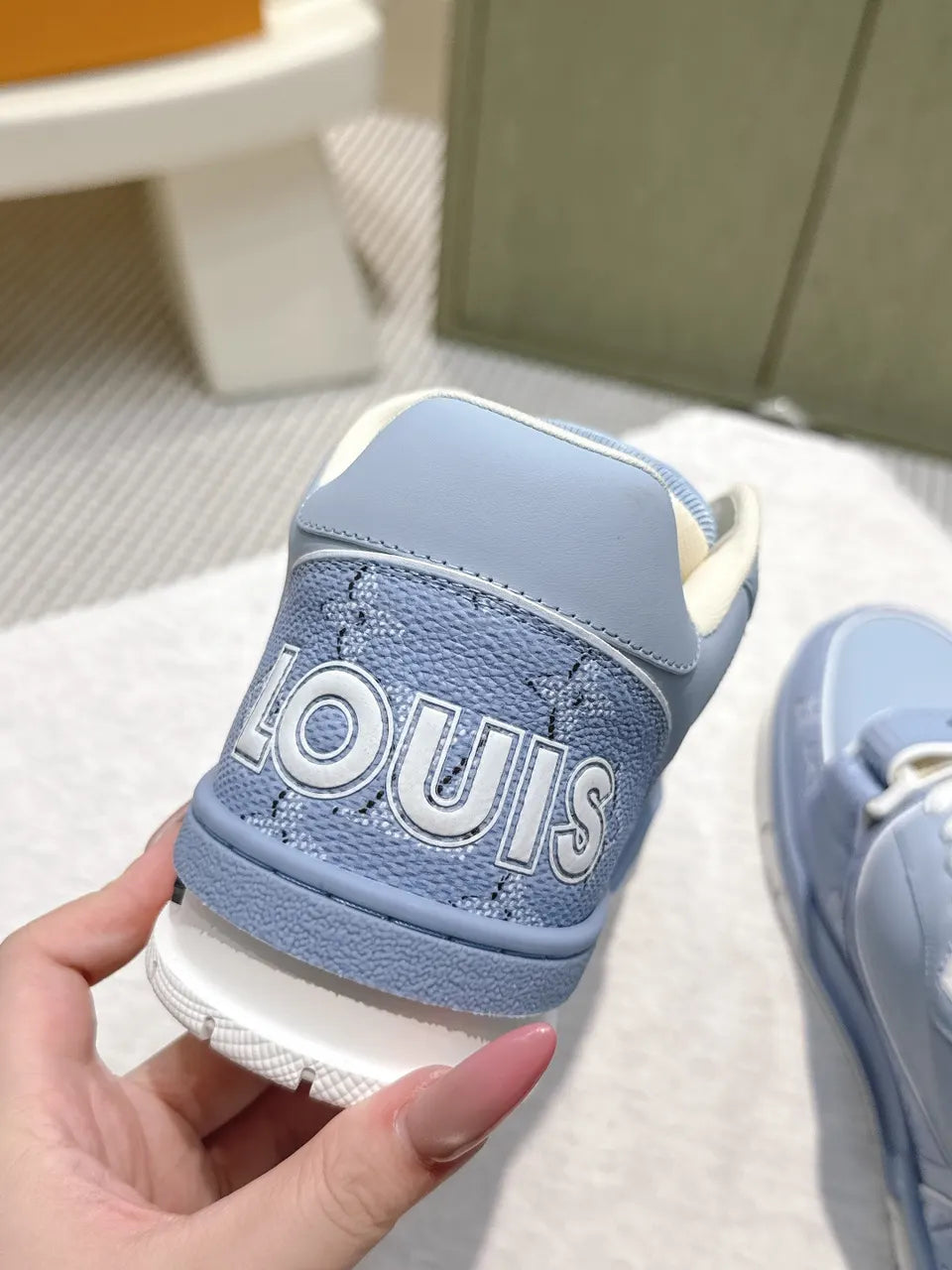 LV Sky Blue Trainers - Hình 4