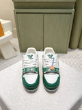 LV White Green Leather Trainer