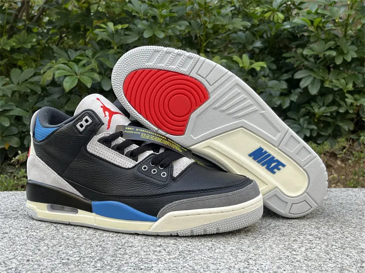 Air Jordan 3 Retro Black/Blue - Hình 5