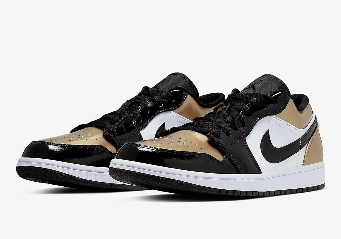 Air Jordan 1 Low Black Gold - Hình 2