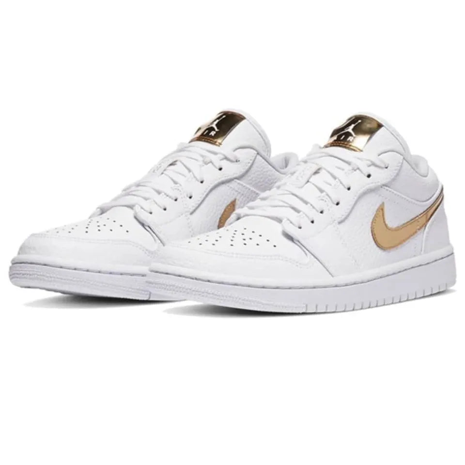 premium Air Jordan 1 Low White Gold - Hình 3