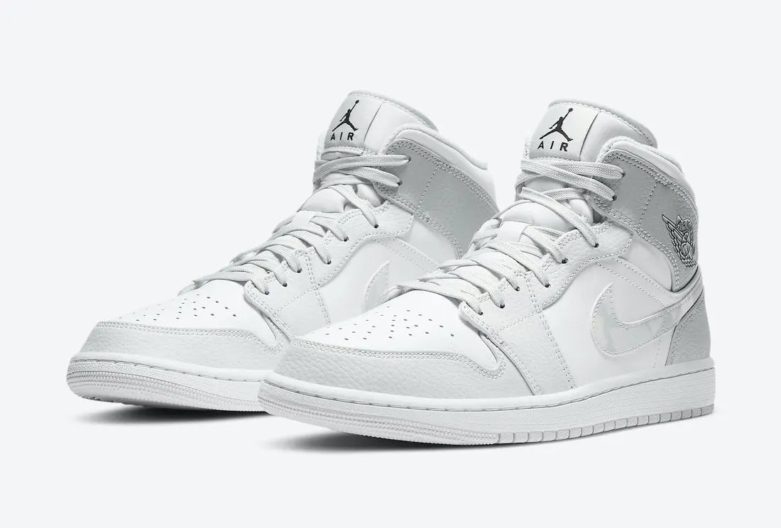 Air Jordan 1 Mid White Wolf Grey - Hình 5