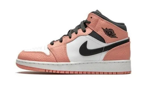 premium Air Jordan 1 Mid Coral Chalk