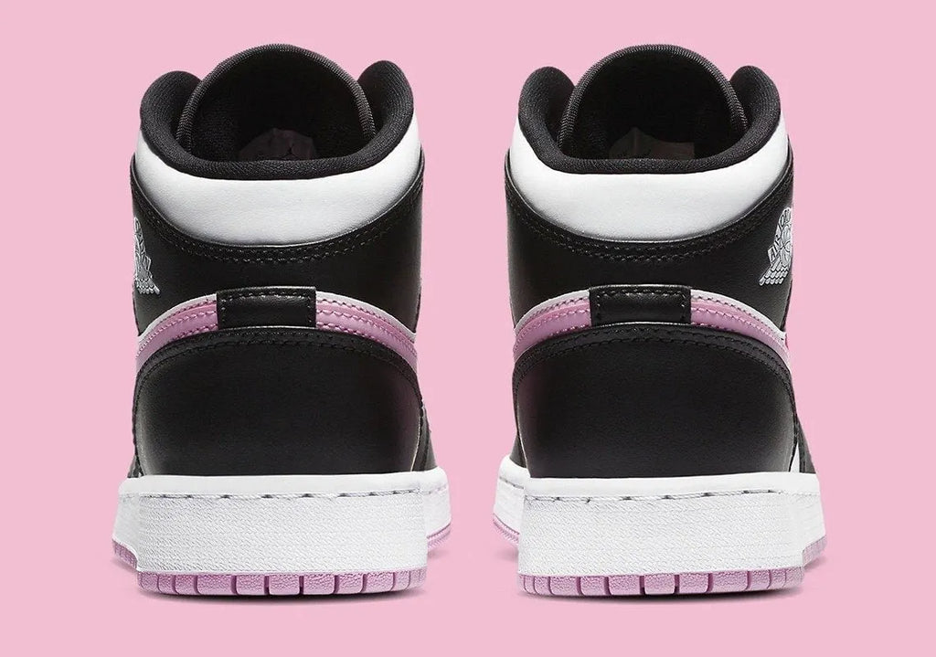 Air Jordan 1 Mid Black White Pink - Hình 2