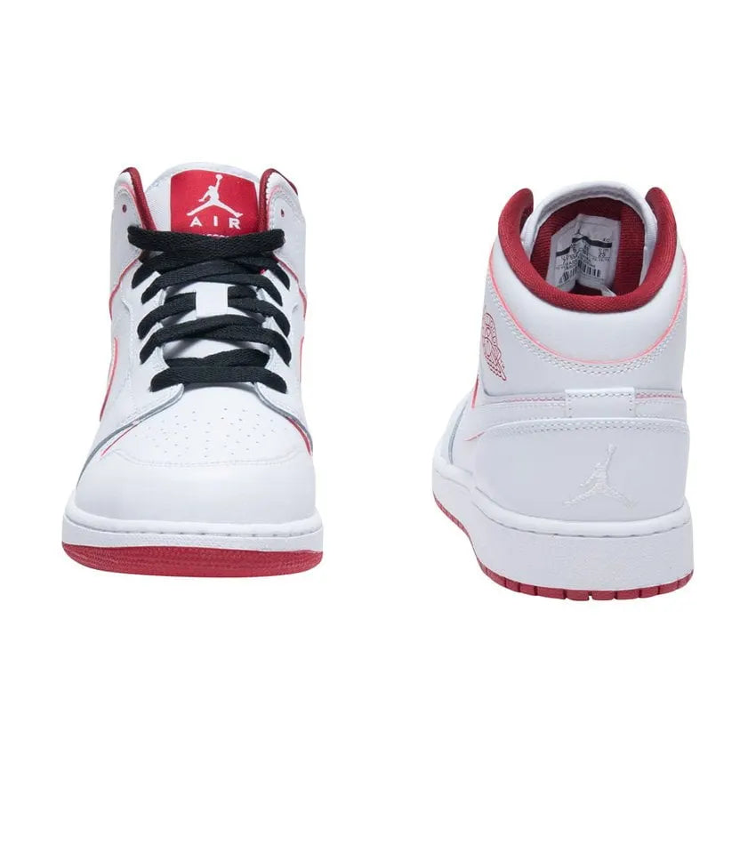 Jordan 1 Mid White Red - Hình 4