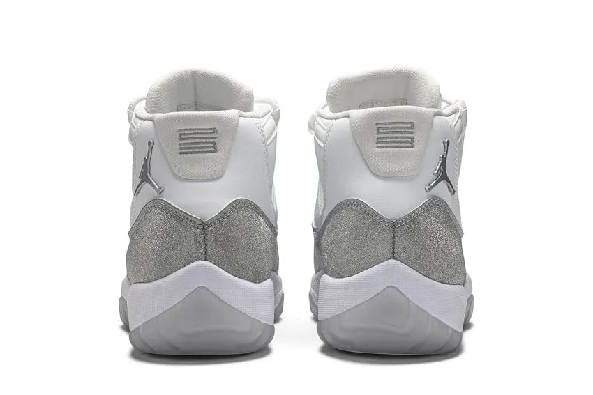 retro Air Jordan 11 White Silver - Hình 4