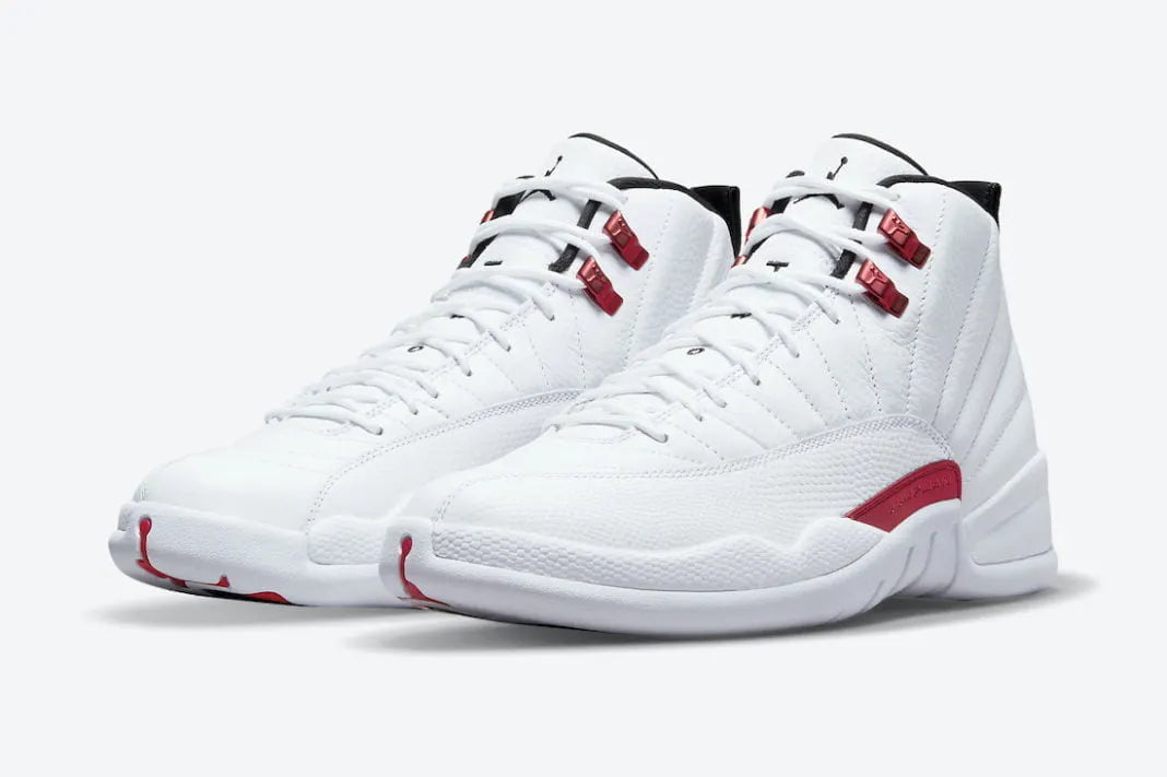iconic Air Jordan 12 Retro White Red - Hình 2