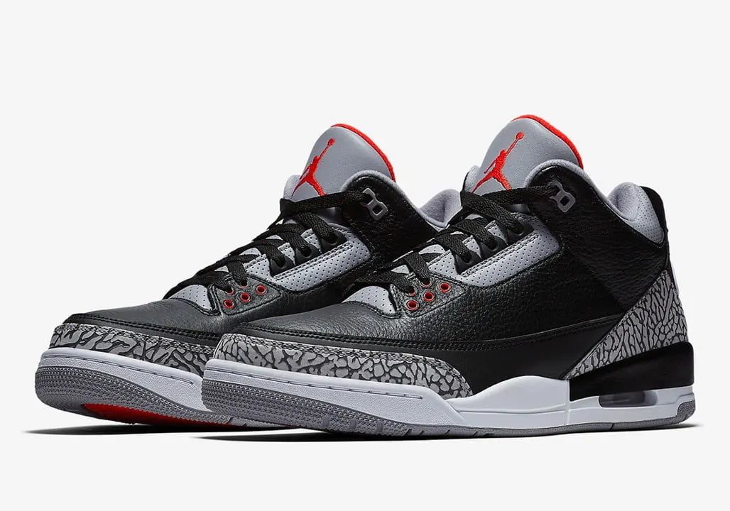 Air Jordan 3 Black Cement sneaker - Hình 3