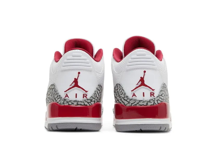 retro premium Air Jordan 3 White Red - Hình 4