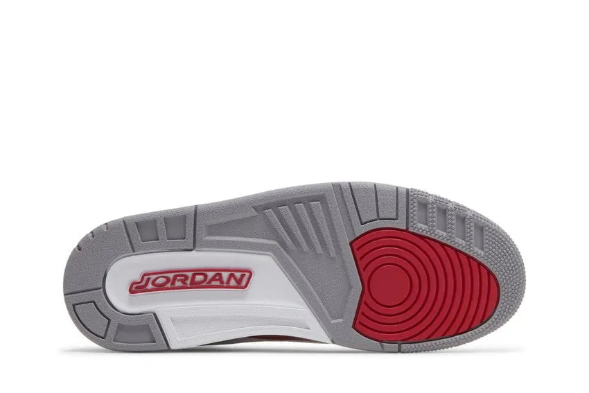 retro premium Air Jordan 3 White Red - Hình 3