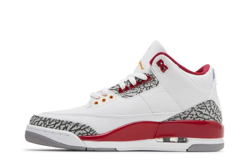 retro premium Air Jordan 3 White Red - Hình 2