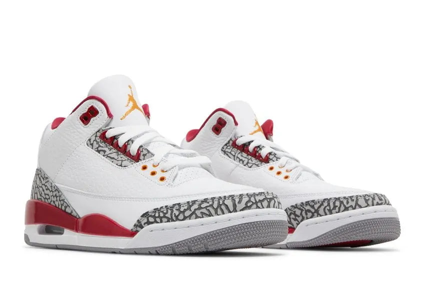 retro premium Air Jordan 3 White Red - Hình 5
