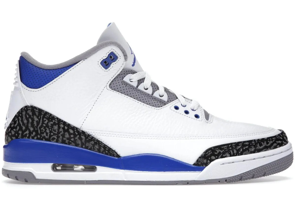 retro basketball Air Jordan 3 White Blue - Hình 5