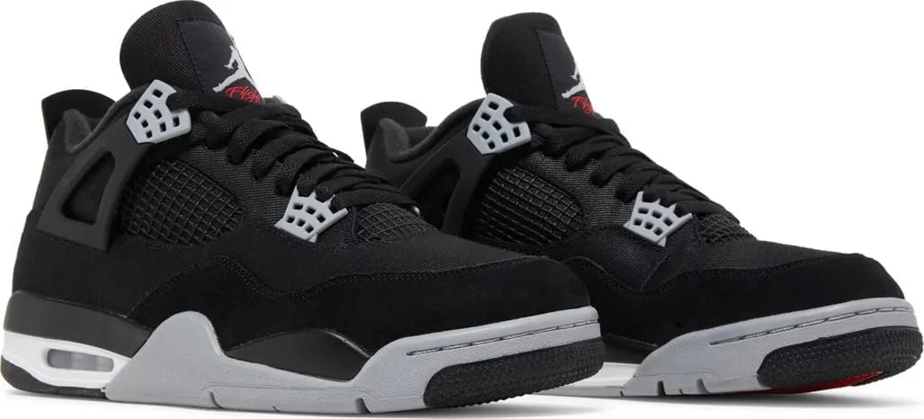 Jordan 4 Retro Black Canvas premium - Hình 4