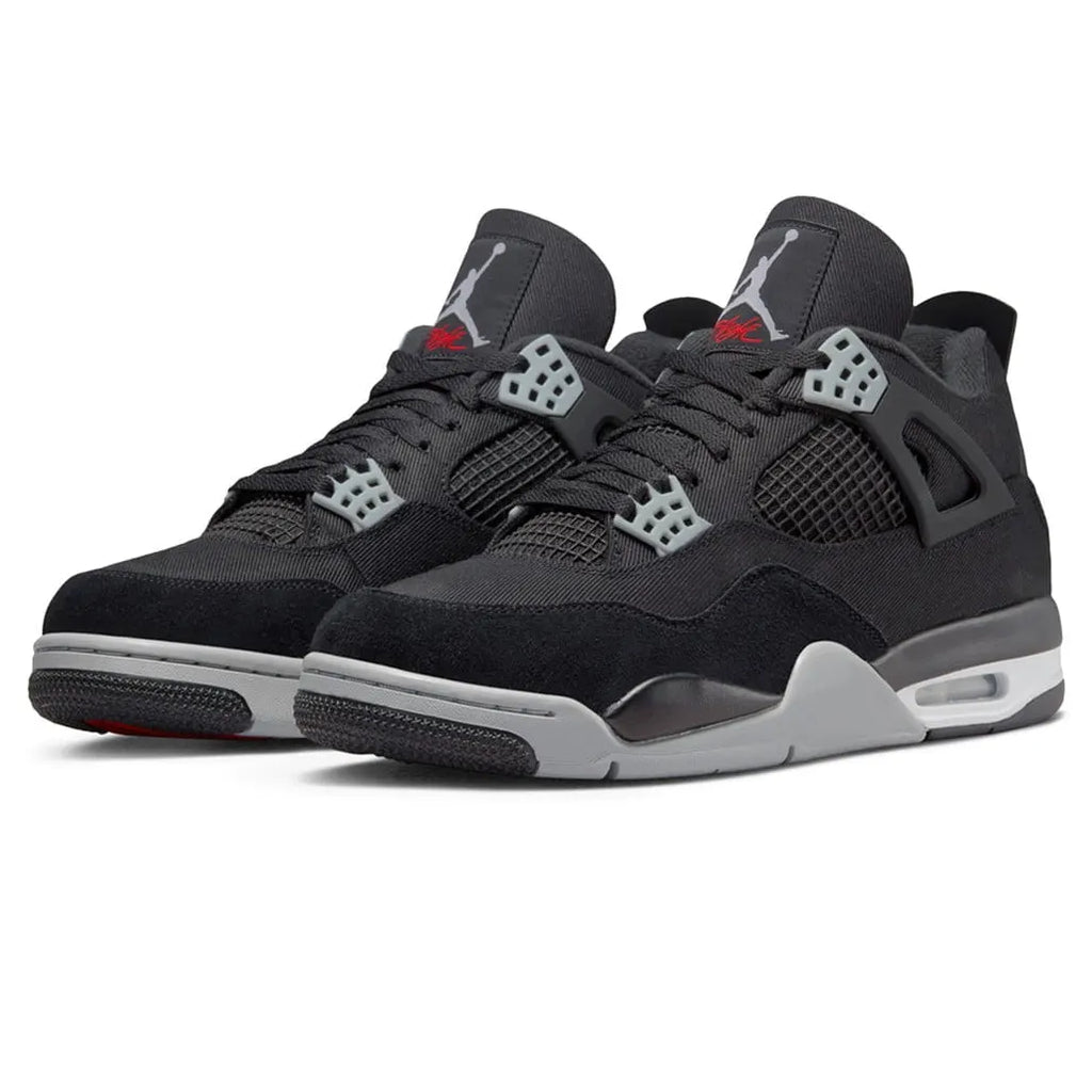 Jordan 4 Retro Black Canvas premium - Hình 2