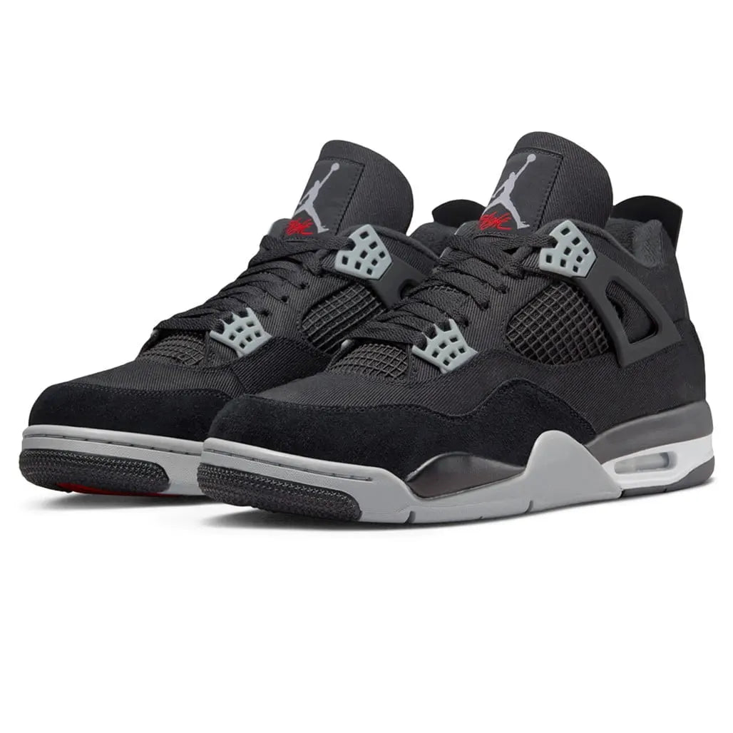 Jordan 4 Retro Black Canvas premium - Hình 2