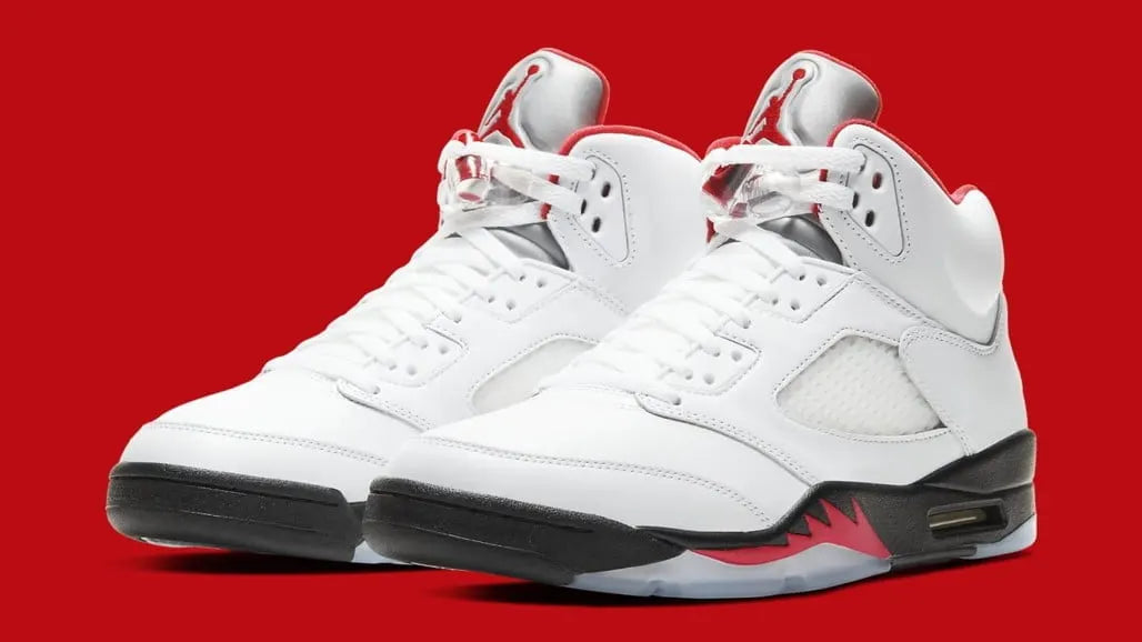 Air Jordan 5 White Fire Red