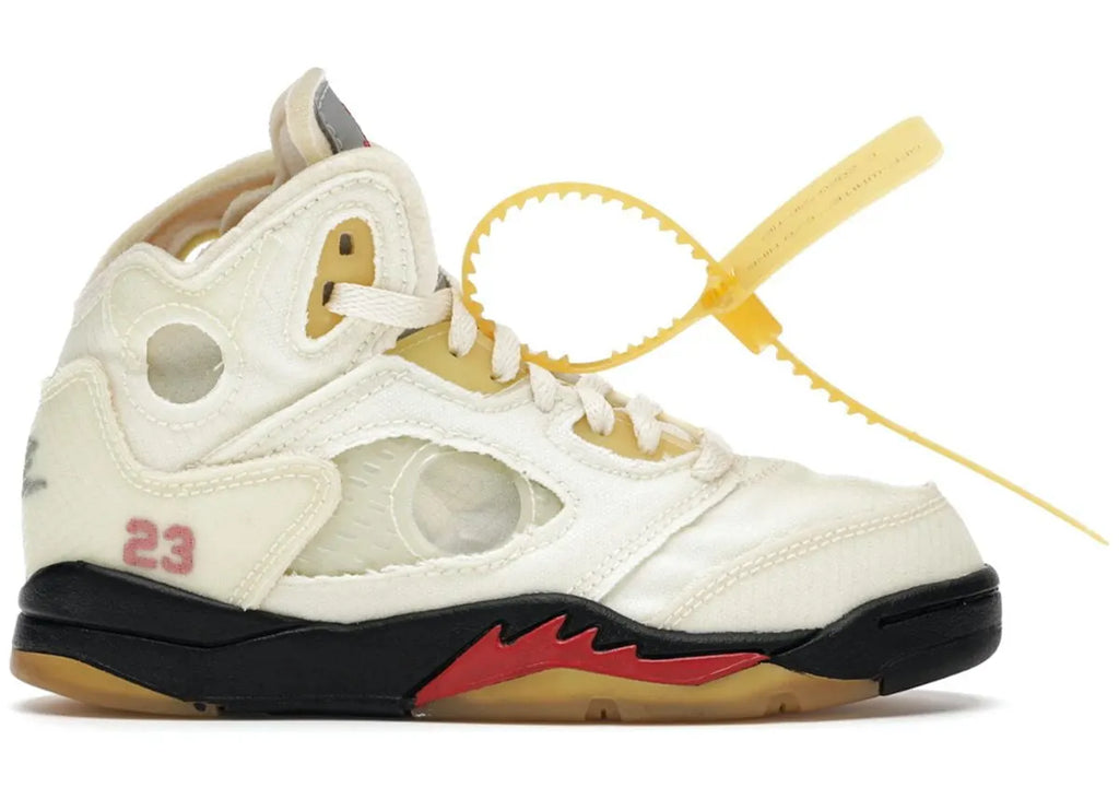 virgil Off-White Air Jordan 5 Sail - Hình 4