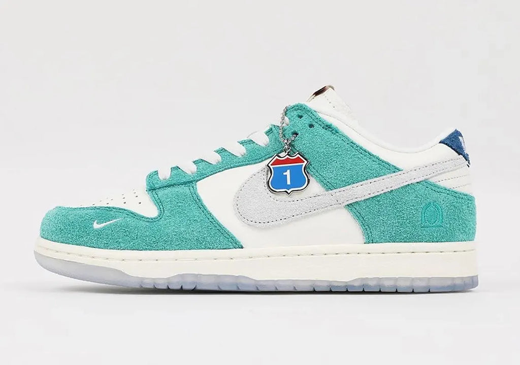 Nike Dunk Low 1 Teal Suede - Hình 2