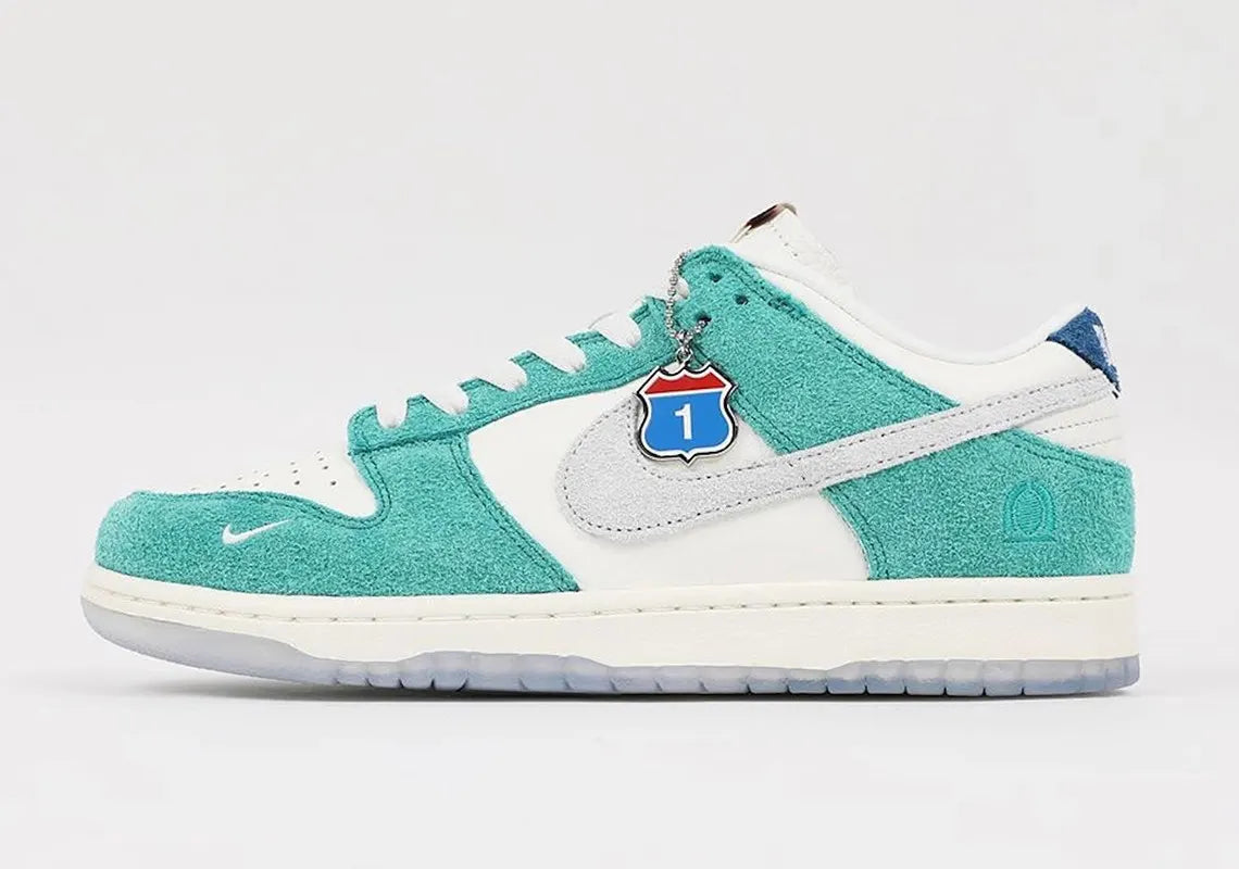 Nike Dunk Low 1 Teal Suede - Hình 2